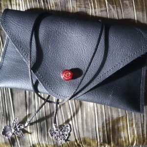 Tobacco Bag Tobacco Case Roll Tobacco Pouch Black Leather